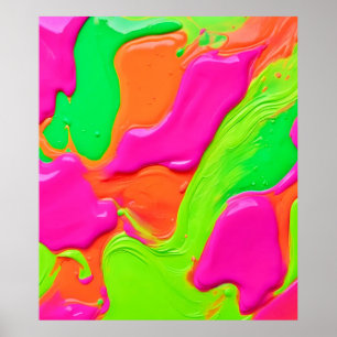 Póster Fusión de Colores Vívidos