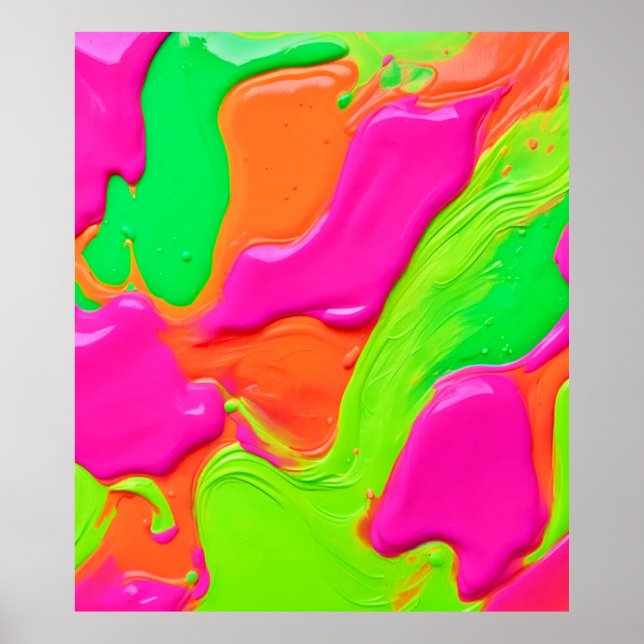 Póster Fusión de Colores Vívidos (Frente)