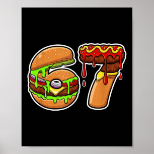 Póster Fusión de comida 67 Burger Pizza Delight