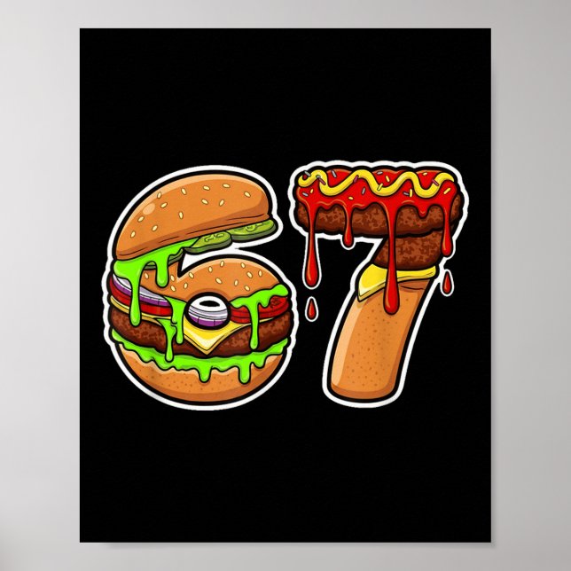 Póster Fusión de comida 67 Burger Pizza Delight  (Frente)
