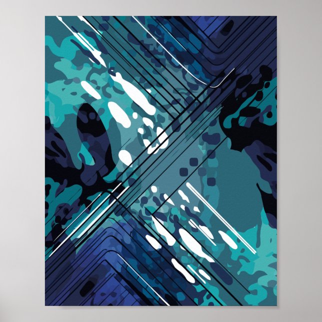 Póster Fusión geométrica oceánica (Frente)