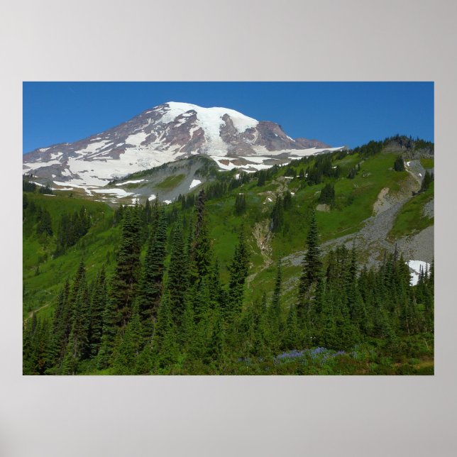Póster Fusión glacial en Mount Rainier (Frente)