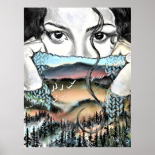 Póster Fusionar Poster de naturaleza Imprimir sensación d