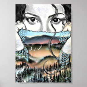 Póster Fusionar Poster de naturaleza Imprimir sensación d