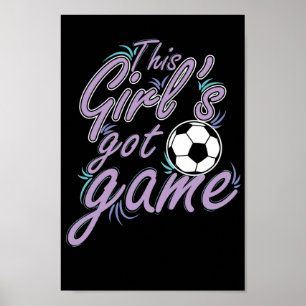 Póster Fußball "Este Chica tiene juego"