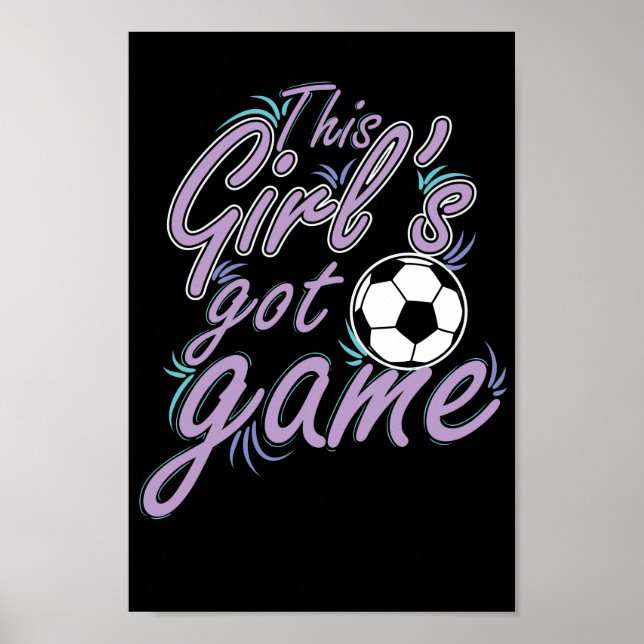 Póster Fußball "Este Chica tiene juego" (Frente)