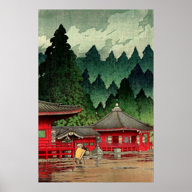 Póster Futatsu Hall Nikko Kawase Hasui (Frente)