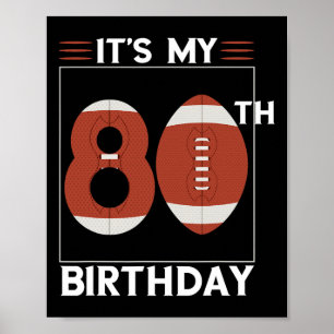 Póster Fútbol 80 cumpleaños fiesta de los jugadores de Bd