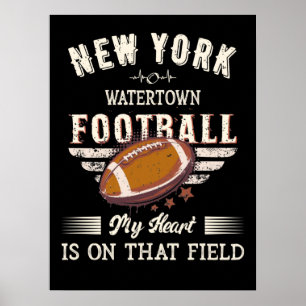 Póster Fútbol americano en el Watertown de Nueva York