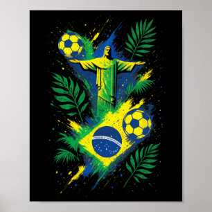 Póster Fútbol Brasil Fútbol Cristo Río Cultura