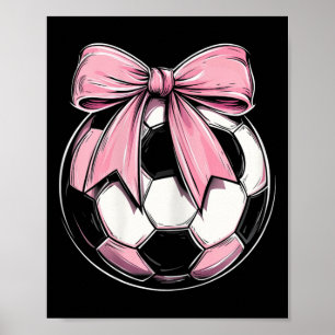 Póster Fútbol Byll Pink Coquette Lazo Cinta Delicada Niña