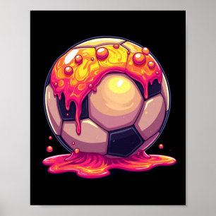Póster Fútbol Byll Rojo Crema Goteo Juventud Goteo Fútbol