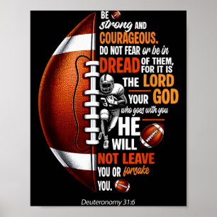 Póster Fútbol Cristiano Deuteronomio 31 6 Biblia Cristian