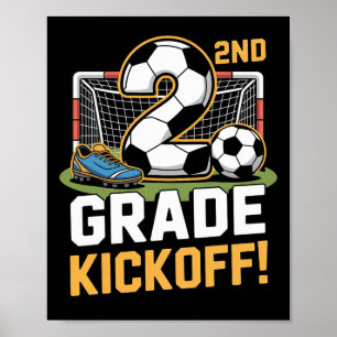 Póster Fútbol de 2do Grado Kickoff Ck Para la Escuela Niñ