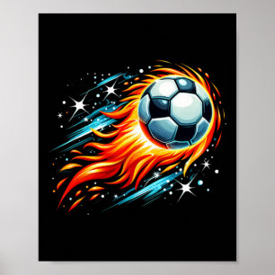Póster Fútbol de Asteroides en Llamas Ll