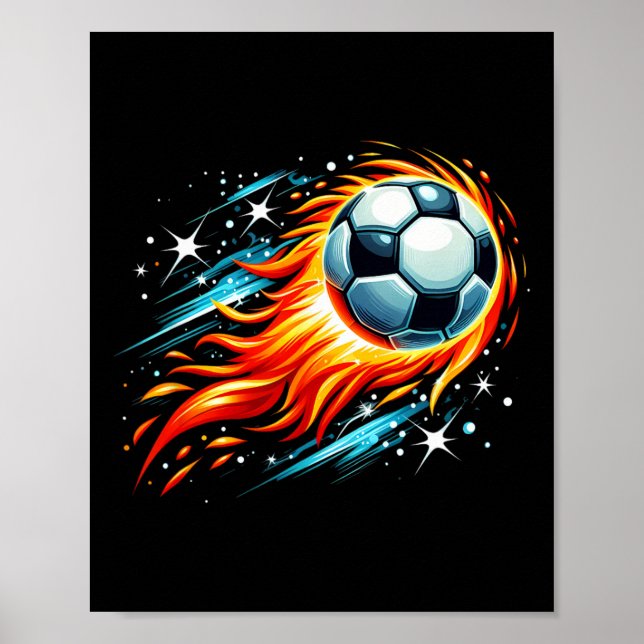 Póster Fútbol de Asteroides en Llamas Ll (Frente)