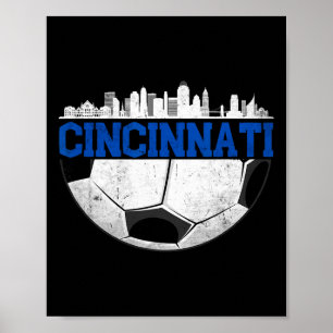 Póster Fútbol de Cincinnati angustiado Cincy nati
