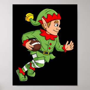 Póster Fútbol de Elf de navidades haciendo retroceder a n