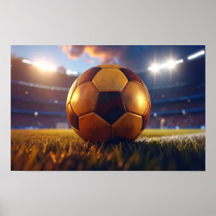 Póster Fútbol de fútbol - Bola de oro