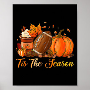 Póster Futbol De Las Especias De Calabaza Es El Agradecim