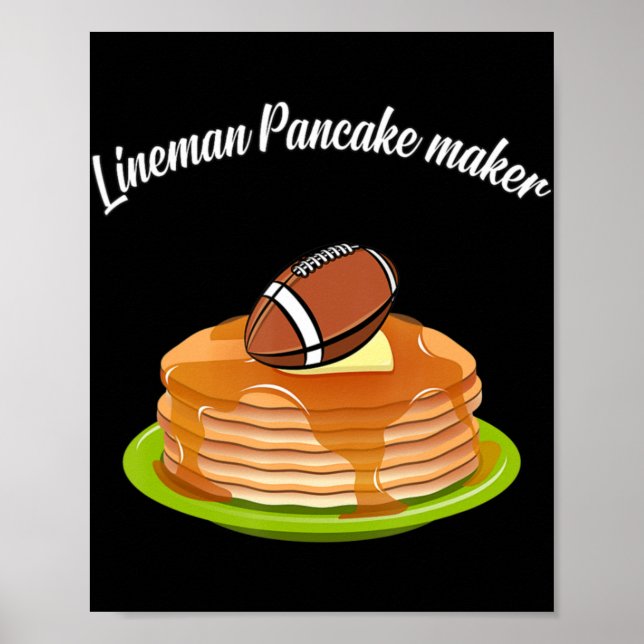 Póster Fútbol de Lineman Pancake (Frente)