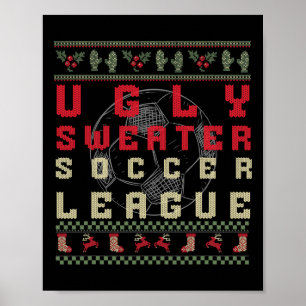 Póster Fútbol de Navidad Feo – Camiseta divertida de suét