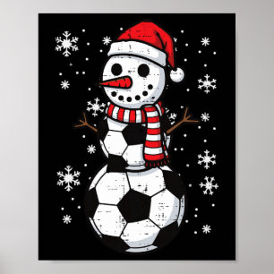 Póster Fútbol de Navidad Ll Muñeco de Nieve Xmas Footll N