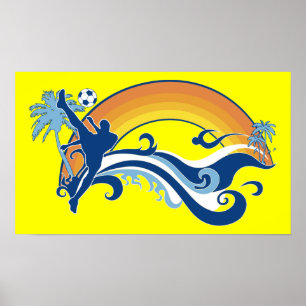 Póster fútbol de verano