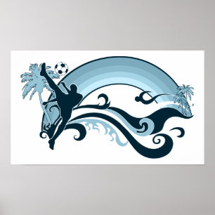 Póster fútbol de verano