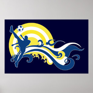 Póster fútbol de verano