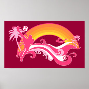 Póster fútbol de verano