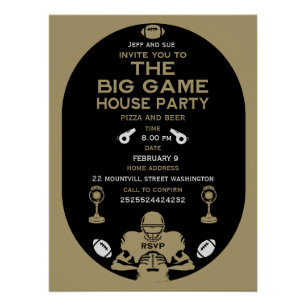 Póster Fútbol El Fiesta de Big Game TV Watch