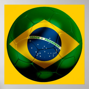 Póster Fútbol en Brasil