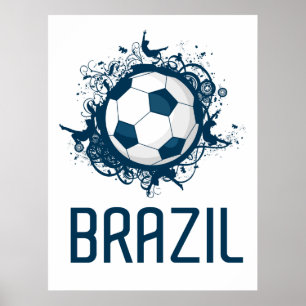 Póster Fútbol en Brasil