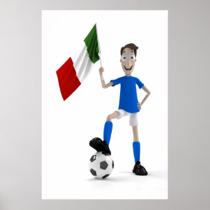 Póster Fútbol en Italia