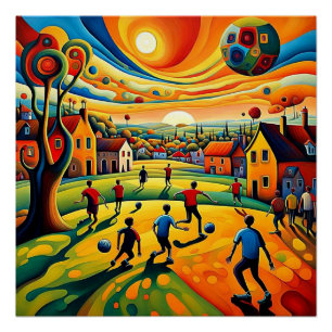 Póster Fútbol en verde 3
