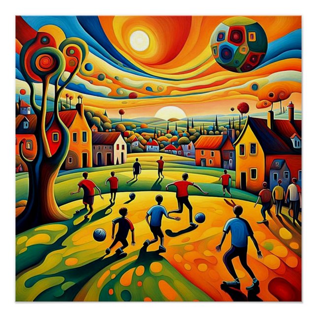 Póster Fútbol en verde 3 (Anverso)