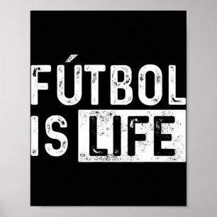Póster Futbol es diversión futbolística de vida