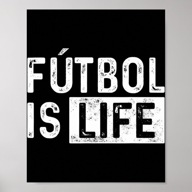 Póster Futbol es diversión futbolística de vida (Frente)