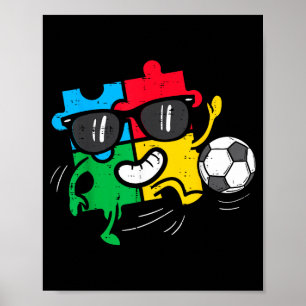 Póster Fútbol Fútbol Soccer Conciencia sobre el Autismo D