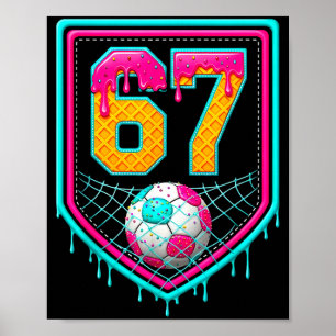 Póster Fútbol Goteo Número 67 Jugador de Fútbol