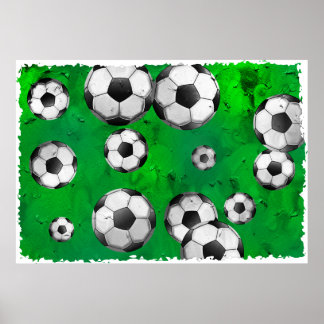Póster Fútbol Grunge