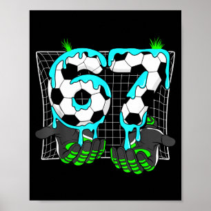 Póster Fútbol Helado Goteo 67 Manos Deportes Seis Siete Y