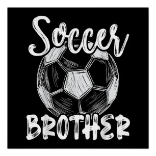 Póster Fútbol Hermano Hombres Familia Jugador de Equipo S