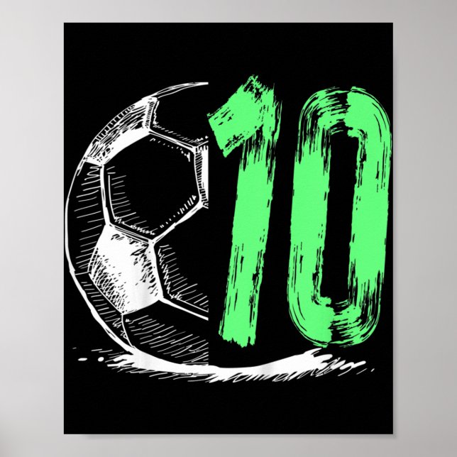 Póster Fútbol infantil fiesta de cumpleaños de niños de 1 (Frente)
