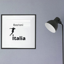 Póster Fútbol Italia, personalizable