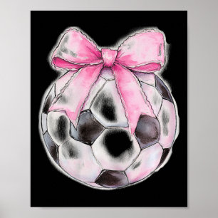 Póster Fútbol Ll Rosa Coqueta Lazo Cinta Delicada Niñas A