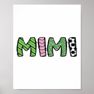 Póster Fútbol Mimi Divertido Cumpleaños Niño Familia Part