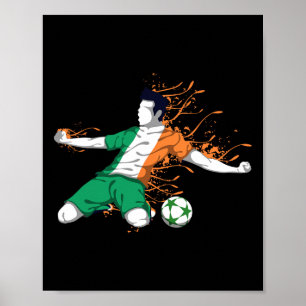 Póster Fútbol Nacional de Irlanda - Amante del Fútbol Ban