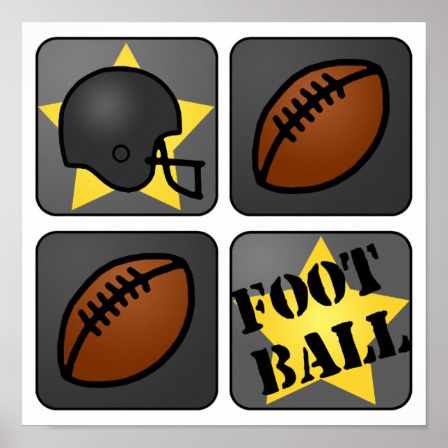 Póster Fútbol negro (Frente)